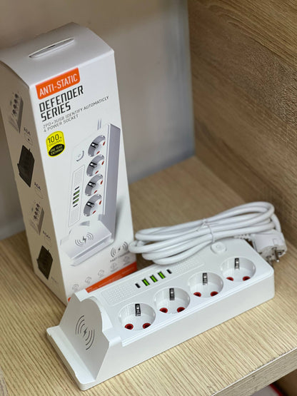 (مقبس كهربائي ذكي 2500 واط –( 5 منافذ شحن و4مقابس