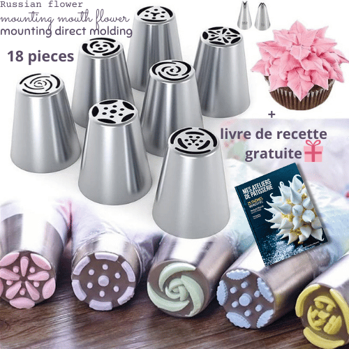 pack douilles de décoration pâtisserie pro (inox)