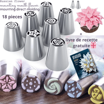 pack douilles de décoration pâtisserie pro (inox)