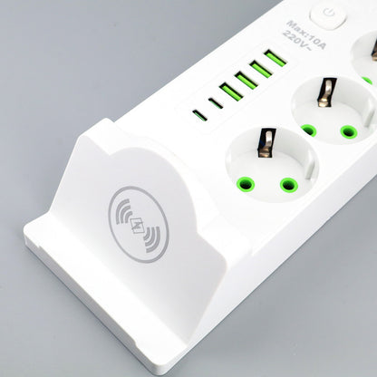 (مقبس كهربائي ذكي 2500 واط –( 5 منافذ شحن و4مقابس