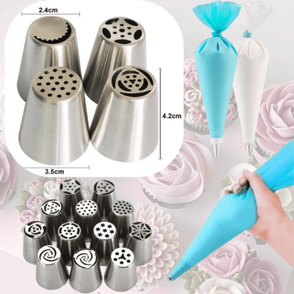 pack douilles de décoration pâtisserie pro en inox